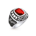 Custom Sterling Silver Mens' Ring with decoration